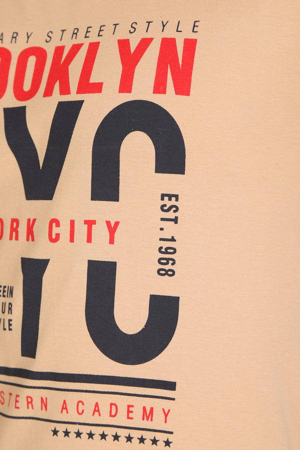 Men Trendy Khakhi T-Shirts