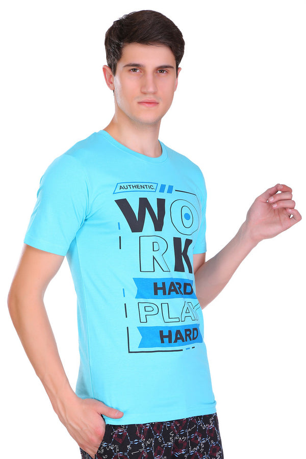 Men Trendy Blue T-Shirts