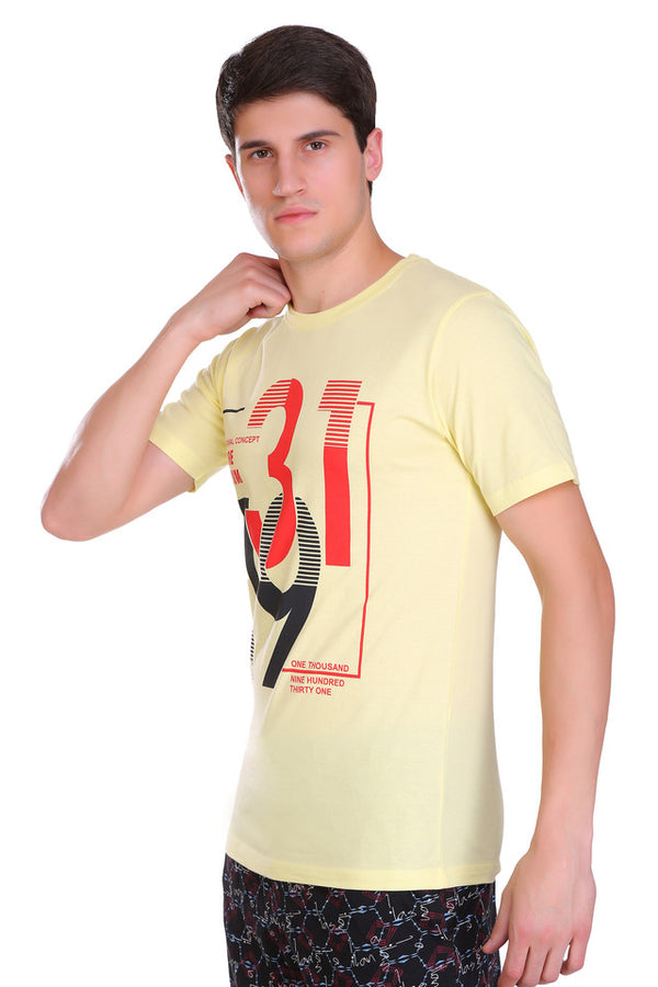 Men Trendy yellow Printed T-Shirts