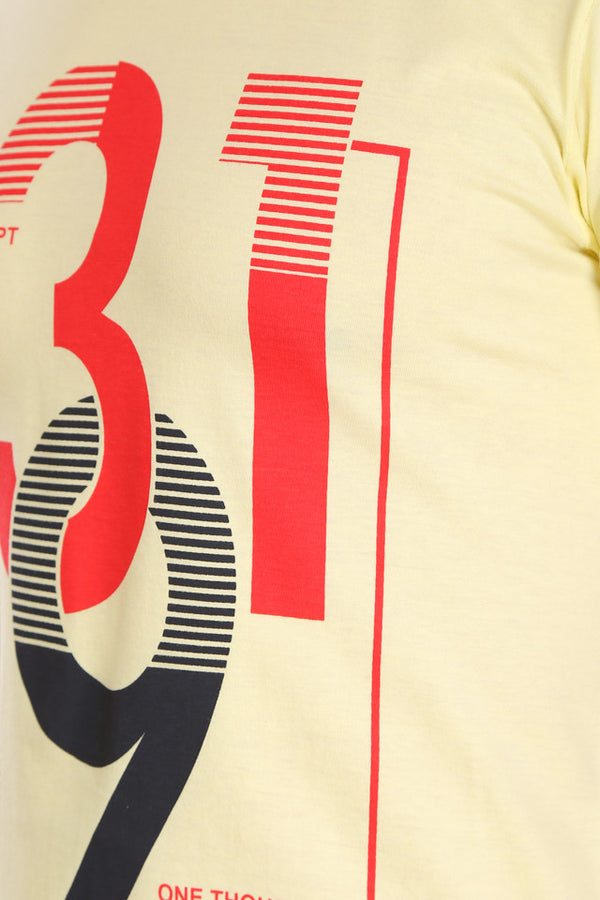 Men Trendy yellow Printed T-Shirts