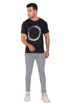 T.T. Men Printed Slim Fit Tshirt Pack Of 2 Black -White