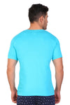 T.T. Men Slim Fit V-Neck T-Shirt Solid Pack Of 3 Navy-Trqs-Teal