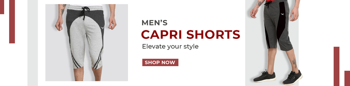 Mens Capri Shorts Online Shopping India : TT Bazaar