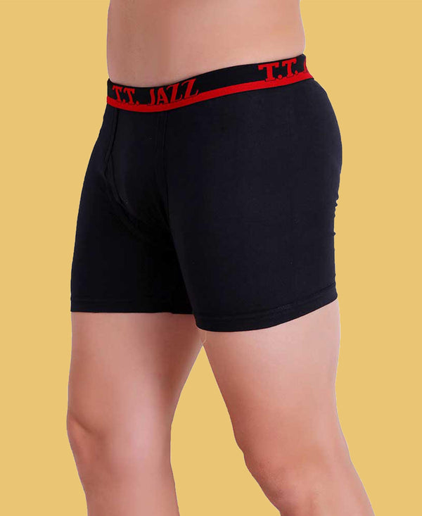 T.T. Men Jazz Top Elastic Trunk Pack Of 3 (Grey - Navy - Black)