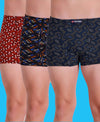 T.T. Men Desire Printed Mini Trunk Pack Of 3 (Black - Blue - Rust)