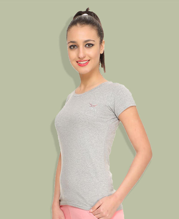 HiFlyers Womens T Shirt Grey Melange