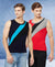 T.T. Men Designer Gym VestPack Of 2 Red-Blk-Navy-Sky