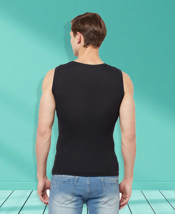 T.T. Men Designer Gym VestPack Of 3 Black-Red-Grey-Maroon-Navy-Sky