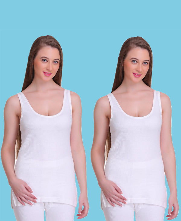 T.T. Women Hotpot Elite Top Thermal Pack Of 2- White