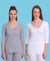 T.T. Women Hotpot Elite 3/4Th Slip Thermal Grey-White (Pack Of 2)