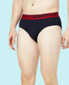 T.T. Mens Desire 100% Combed Cotton Front Open Brief Top Elastic Pack Of 2 Navy-Anthra