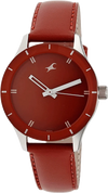Quartz Analog Red Dial Leather Strap Watch for Girls Girls Watch