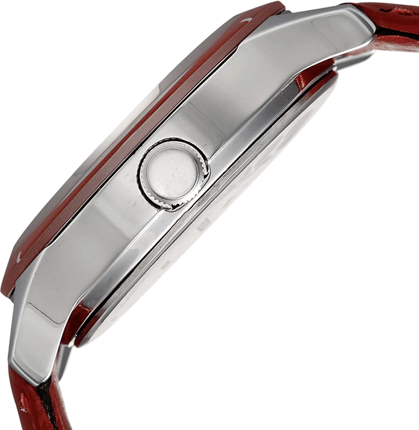 Quartz Analog Red Dial Leather Strap Watch for Girls Girls Watch
