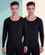 T.T. Men Hotpot Elite Light Weight , Super Warm With Polyfill Sandwich Technology Top Thermal Pack Of 2- Black