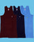 T.T. Kids Titanic Dyed Vest Pack Of 3 Maroon-Navy-Sky