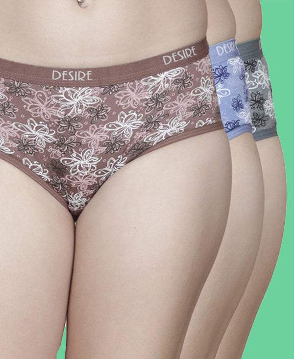 T.T. Womens Desire Hi-Cut Panty Pack Of 3