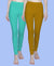 T.T. Women Solid Chudidar Cotton Lycra Cool Leggings -Jade - Saffron( Free Size)
