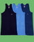 T.T. Kids Titanic Dyed Vest Pack Of 3 Navy-Sky-Teal