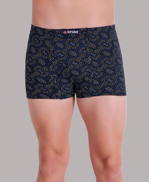 T.T. Men Desire Printed Mini Trunk Pack Of 2 (Black - Blue)