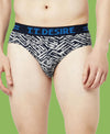 T.T. Mens Desire 100% Combed Cotton Printed Brief Top Elastic Pack Of 3 Majenta-Blue-Maroon