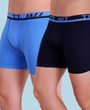 T.T. Men Jazz Top Elastic Trunk Pack Of 2 (Skyblue - Navy)