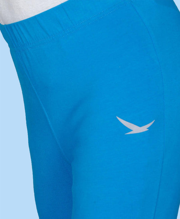 HiFlyers Women Slim Fit Solid Cotton Lycra Kurti Pant Firozi