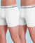 T.T. Mens Jazz Fine Long Top Elastic TrunkPack Of 2 White