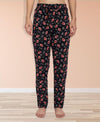 HiFlyers Women Comfort Fit Rose Pink Floral Printed Cotton Pyjama