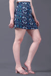 Blue printed skirt