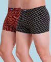 T.T. Men Desire Printed Mini Trunk Pack Of 2 (Olive - Rust)