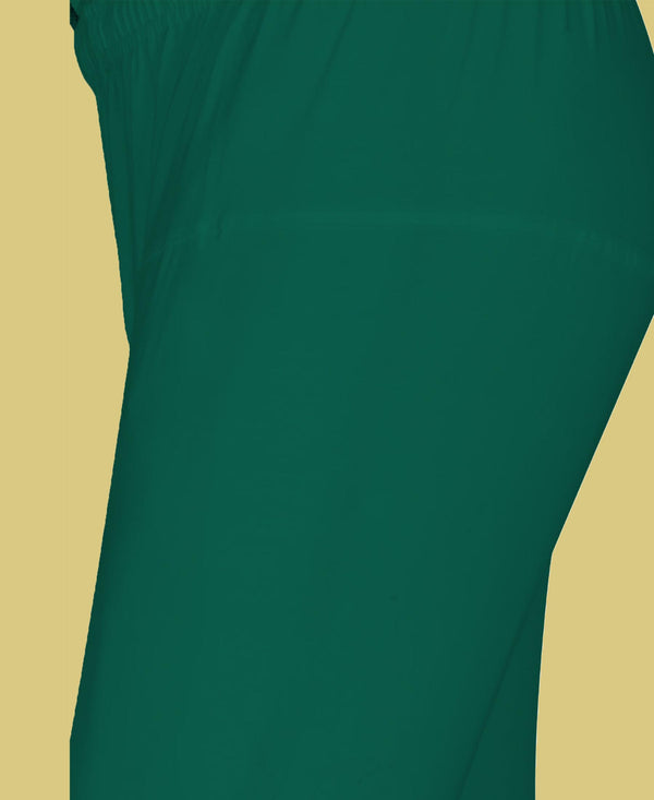 T.T. Women Solid Chudidar Cotton Lycra Cool Leggings -Light Lemon - Rama Green( Free Size)