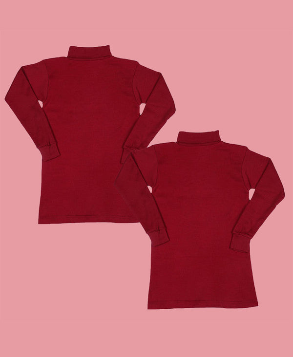 T.T. Kids Hotpot Plain Thermal Vest Pack Of 2 Red