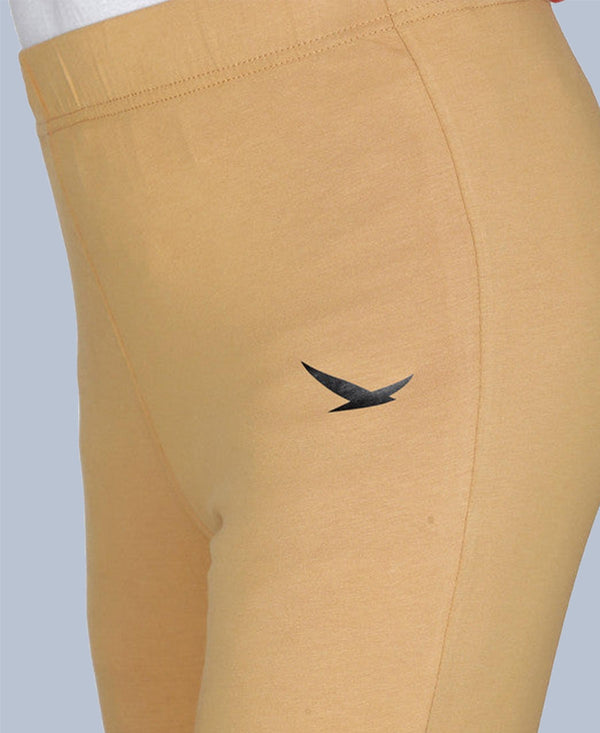 HiFlyers Women Slim Fit Solid Cotton Lycra Kurti Pant Khakhi