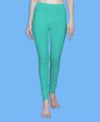 T.T. Women Solid Chudidar Cotton Lycra Cool Leggings -Jade - Saffron( Free Size)