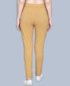 HiFlyers Women Slim Fit Solid Cotton Lycra Kurti Pant Khakhi