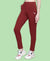 HiFlyers Women Slim Fit Solid Cotton Lycra Kurti Pant Maroon