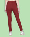 HiFlyers Women Slim Fit Solid Cotton Lycra Kurti Pant Maroon