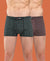 T.T. Men Desire Super Combed Cotton Printed Snug Fit Mini Trunks For Men Pack Of 2 Green-Brown