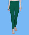 T.T. Women Solid Chudidar Cotton Lycra Cool Leggings -Light Lemon - Rama Green( Free Size)
