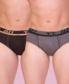 T.T. Men Jazz Brief Solid Pack Of 2 Assorted Colors