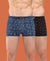 T.T. Men Desire Super Combed Cotton Printed Snug Fit Mini Trunks For Men Pack Of 2 Black-Sky
