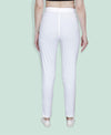 HiFlyers Women Slim Fit Solid Cotton Lycra Kurti Pant White