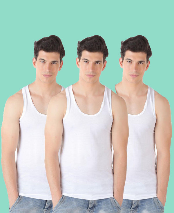 HiFlyers Men Organic Cotton Vest (Pack Of 3)