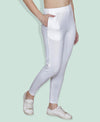 HiFlyers Women Slim Fit Solid Cotton Lycra Kurti Pant White