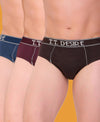 T.T. Men Desire Brief Solid Pack Of 3 Assorted Colors
