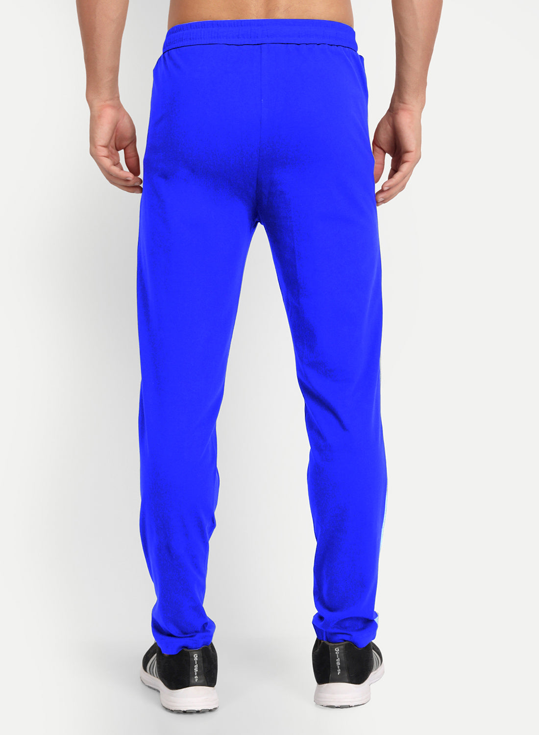 T.T. Men's Poly Jersey Cut & Sew Trackpant -Blue