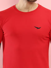 Hiflyers Men Regular Fit Polyster Pique Round Neck Half Sleev Tshirt Red