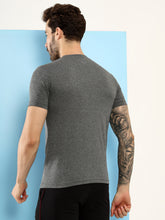 T.T. Men Slim Fit 100% Cotton Cool Round Neck Half Sleev Solid Tshirt Anthra