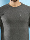 T.T. Men Slim Fit 100% Cotton Cool Round Neck Half Sleev Solid Tshirt Anthra