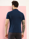 T.T. Men Slim Fit Cotton Polyster Pique Polo Half Sleeve T-Shirt Navy